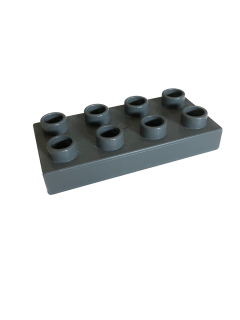 Lego Duplo kostka tm. šedá 4x2 úzká